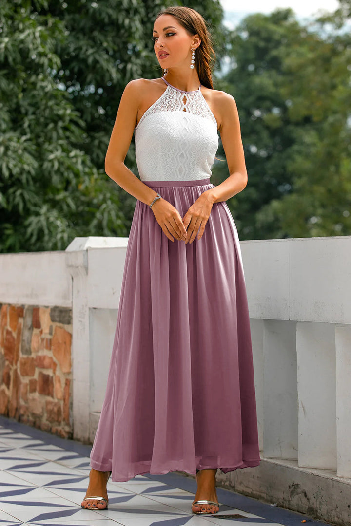 Madison | Dames Bruiloft Gast Halter Maxi Jurk