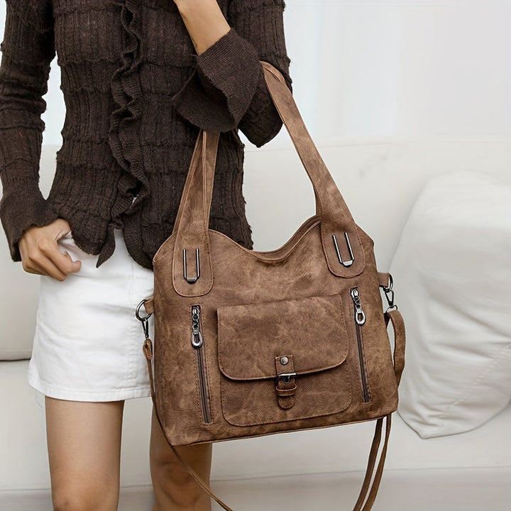Dames Schoudertas Vintage Stijl met Verstelbare Riem