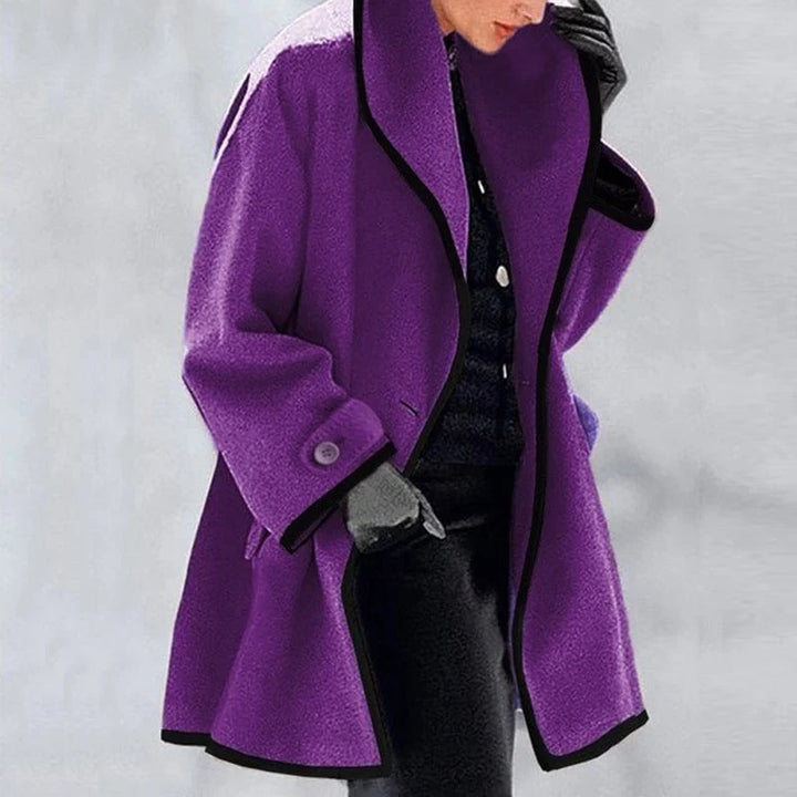 Dames Trenchcoat met Dubbele Knoopsluiting Oversized Pasvorm