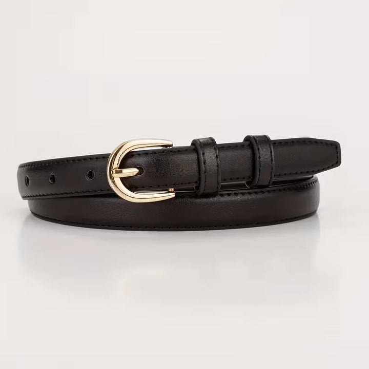 Dames Smalle Riem met Elegante Gouden Gesp